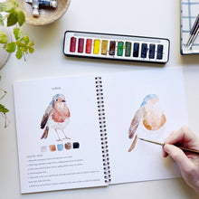 Load image into Gallery viewer, Birds watercolor workbook