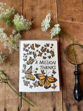 Load image into Gallery viewer, Million Thanks Butterfly Letterpress card