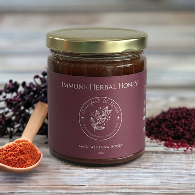 Immune Support Herbal Honey with Elderberry and Spices: 9 oz.