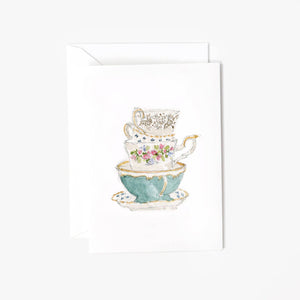 Teacups mini notecard