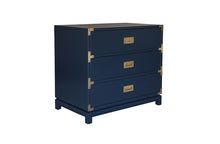 Load image into Gallery viewer, Small Carlyle Campaign Dresser - Navy | AVE HOME