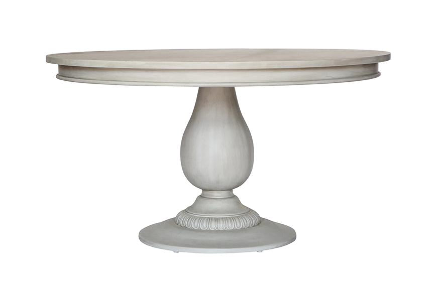 Charlotte Pedestal Table - Aged French Grey | AVE HOME