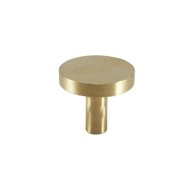 Modern Round Knob, Brass